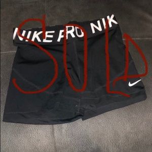 Nike Pro size Medium. Runs small. Black with white swoosh.